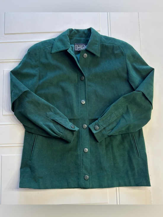 Utah Tailoring Designer Jackets & Blazers - Utah Tailoring Vintage 70s/80s Women’s Sz L Green Ultrasuede Caped Jacket Rare